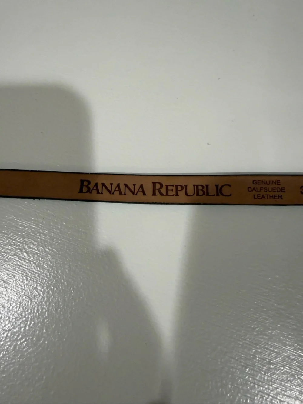 Banana Republic Black Leather Belt with Silver-Tone Buckle minimalist 1/2”